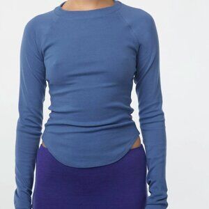 The Line by K Blue Long Sleeve Crewneck Top